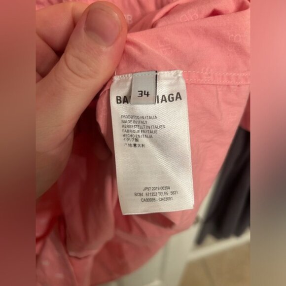 Balenciaga BB Printed Cotton Poplin Shirt - Picture 4 of 8